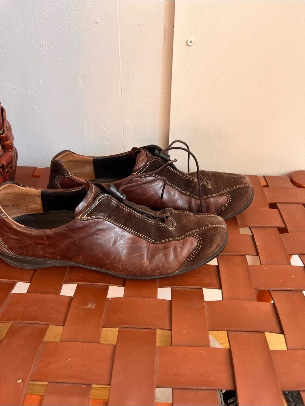 Paul Green Men's Brown Suede & Leather Lace-Up Oxfords